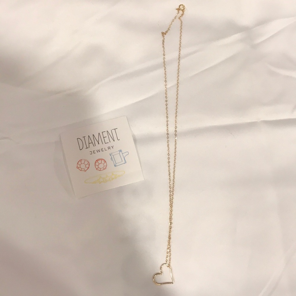 Gold plated heart necklace